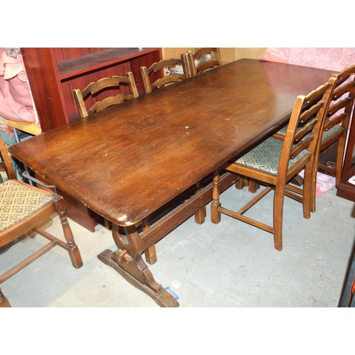 30 - Oak Refectory Table- Approx. 70