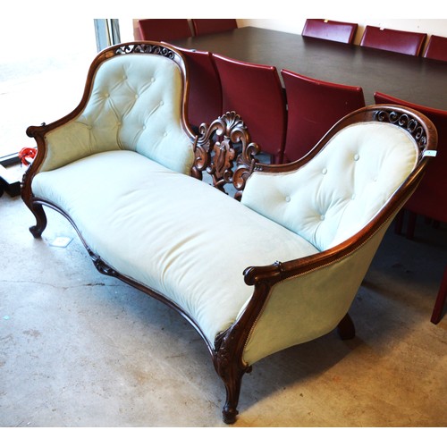 3 - A Late Victorian Reupholstered Three-Seater Cameo Settee