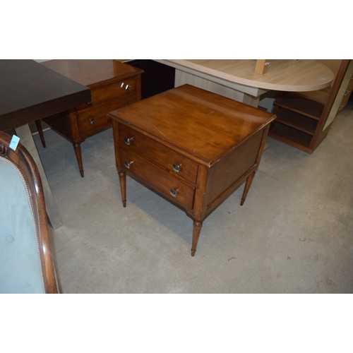 8 - A Pair Dark Wood Bedside Cabinets (MultiYork)