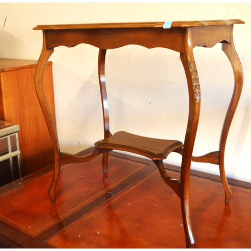 20 - Irregular Shaped Occasional Table with Raised Undershelf