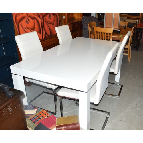 60 - White Rectangular Dining Table approx. 66