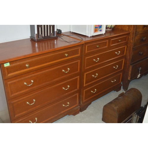 47 - Two Stag Matching Bedroom Chests (One has Three Drawers with a Bureau Style Fall-Front/Pull Out Slid... 