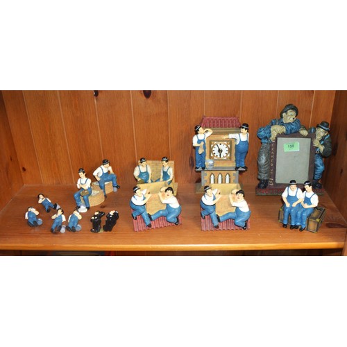 150 - Selection of Laurel and Hardy Figures in Workmen's Overalls