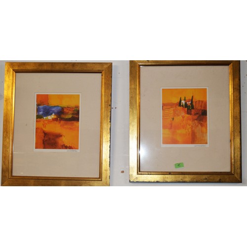 41 - Pair of Gilt Framed and Mounted (under Glass) ex John Lewis Prints by Karl Neumans (?)