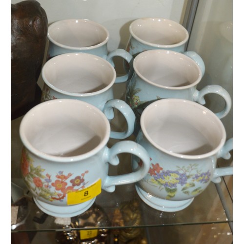 8 - Set of Six Mugs (Made in Korea)