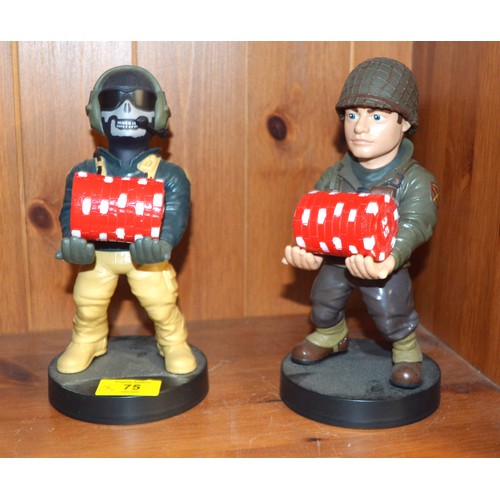 75 - Two Us Military Poker Chip Holders