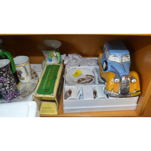 63 - An Boxed Aulica Expresso Coffee Set having Squirrel Theme, Plus Assorted Royal Commemorative Ware, P... 