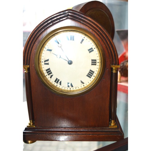 173 - Antique Swiss-Made Mantle Clock (One Brass Foot needs re-attaching)