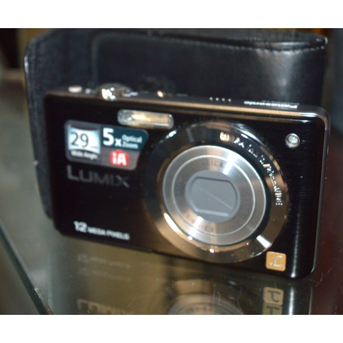 152 - Lumix Panasonic 12 Mega Pixels Digital Compact Camera in a soft case (no charger)