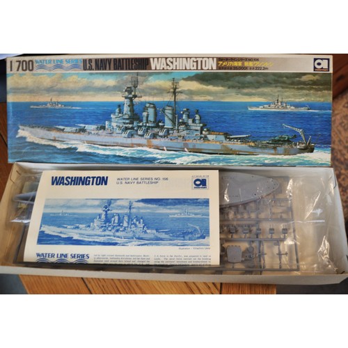 177 - Boxed Aoshima 1/700 Waterline Kit USS Washington BB47 (Unmade)