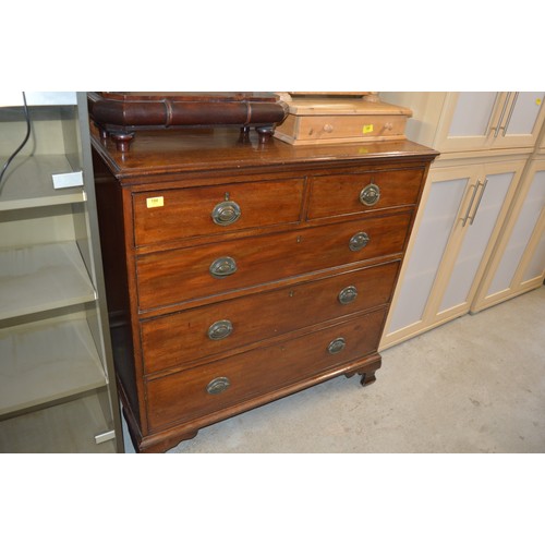 190 - Victorian Bedroom Chest having Two Narrow over Three Wide Drawers