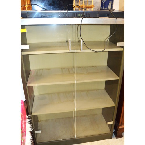 191 - Cabinet having Shelving and Smoked Glass Doors