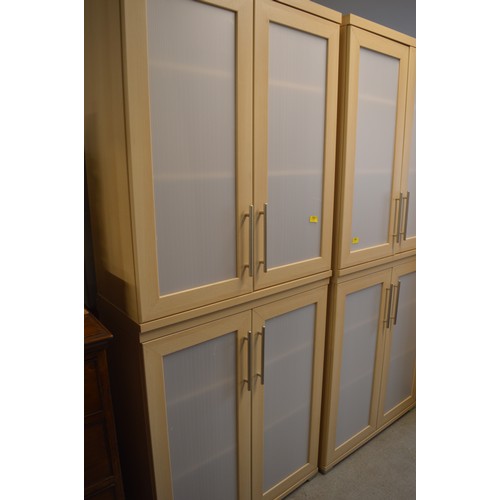 193 - Pair of Bookcases/Study Units having Plastic Door Fronts