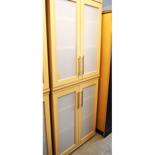 194 - Pair of Bookcases/Study Units having Plastic Door Fronts