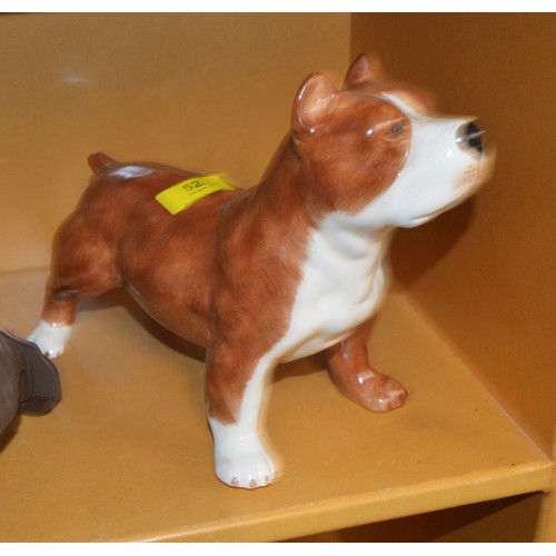 116 - Ceramic Figure of a Staffordshire Bull Terrier. Approx. 8