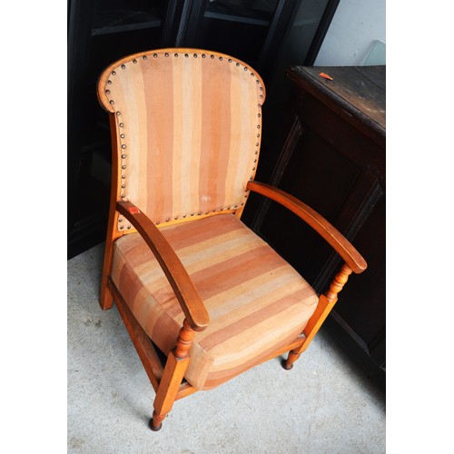 105 - An Open Framed Upholstered Child's Chair Circa 1930s