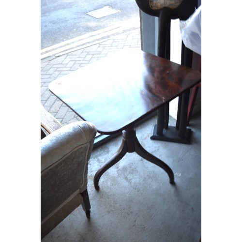 110 - Mahogany Tilt-Top Table (surface scuffed)