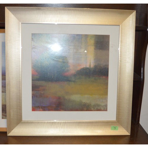 133 - Gilt Framed and Mounted (under Glass) Print Signed by 