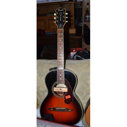 201 - A FEDNER RON EMORY LOYALTY JR SB Acoustic Guitar in a Sunburst Finish having a Seymour Ducan Pick Up