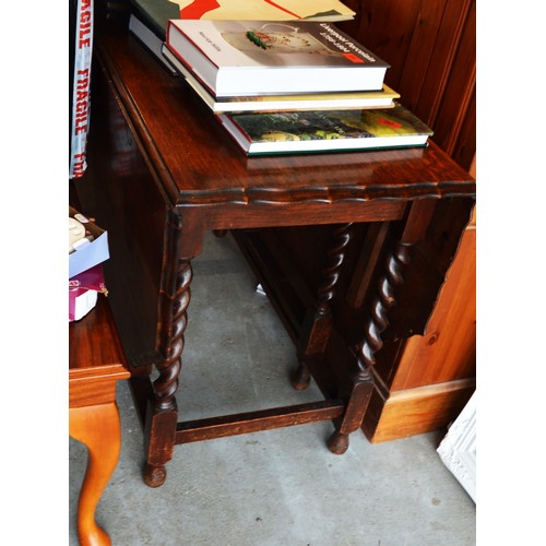 245 - Oak Gateleg Table on Spiral Legs