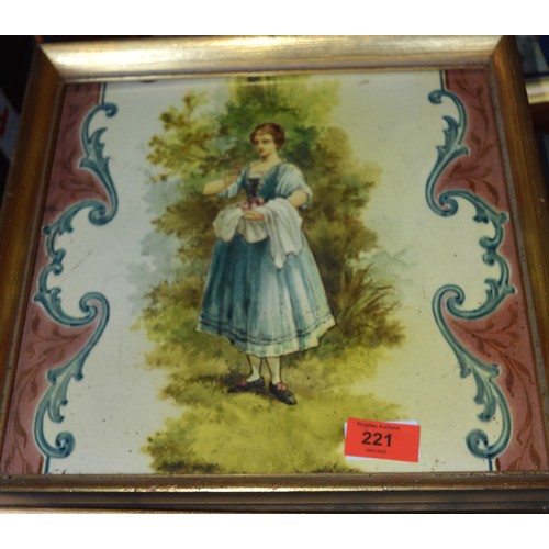 254 - Two Framed Doulton Tiles (approx. 12