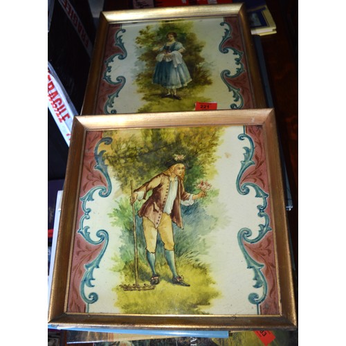 254 - Two Framed Doulton Tiles (approx. 12