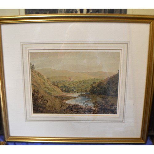 2 - Two Framed, Mounted, and Glazed Artworks:  a Watercolour by Francis Nicholson O.W.S. - 