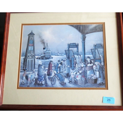 25 - Framed, Mounted, and Glazed Print by B J Gordon - 