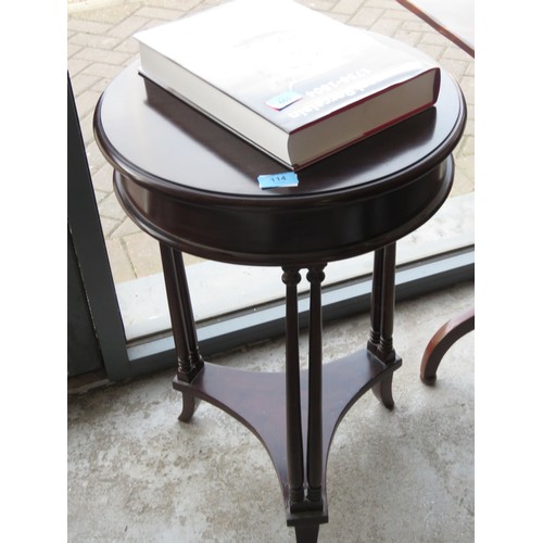 114 - Circular Occasional Table With Undershelf