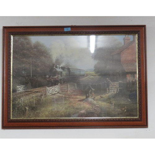 33 - Framed DON BRECKON 1981 Southern Steam Railway Print 