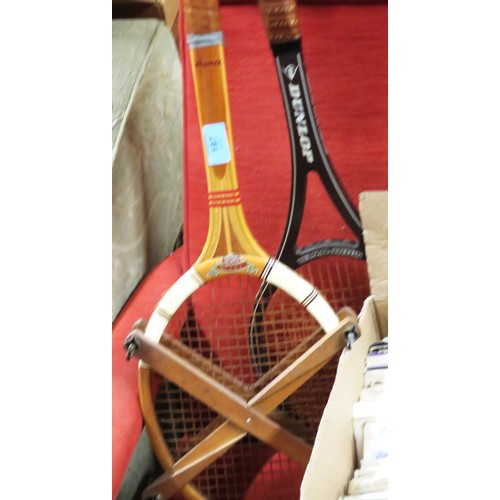 237 - Two Dunlop Tennis Racquets with Soft Covers