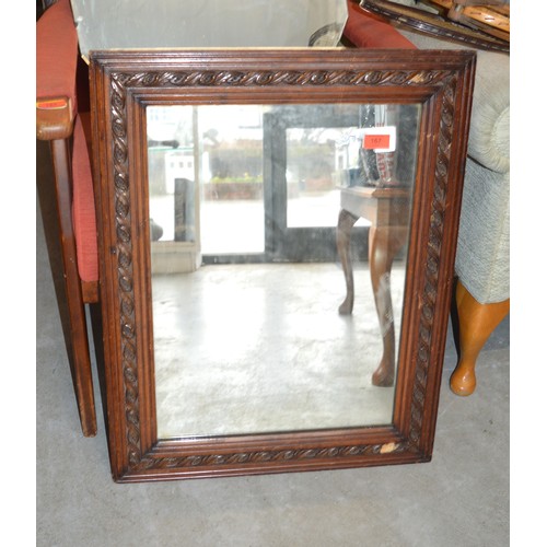 195 - Wood Framed Mirror