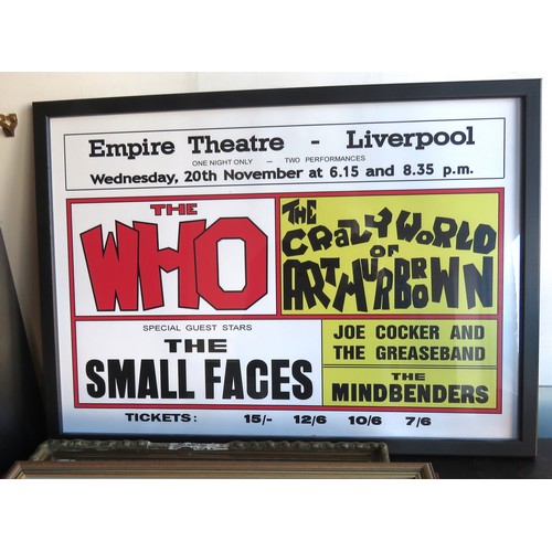 11 - Unframed Reproduction Pop Poster. The Who at the Empire Theatre, Liverpool