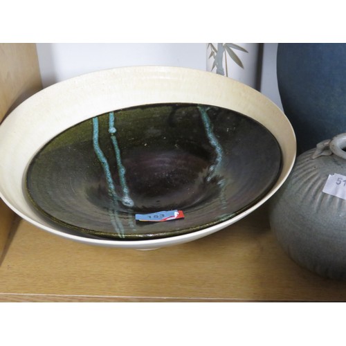 52 - Two Studio Pottery Shallow Bowls (One Signed J.C. and One J.H. from Pam Schonberg Gallery), Plus Two... 