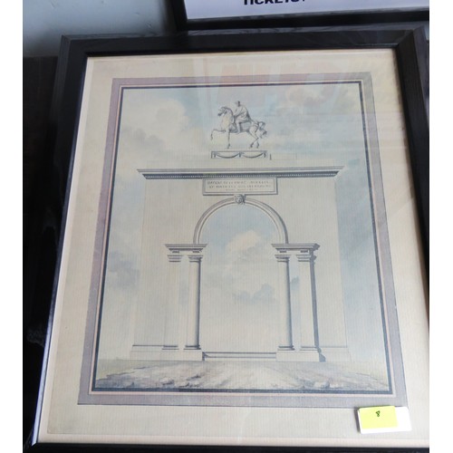 8 - Framed and Glazed Artwork of Emperor Marcus Aurelius