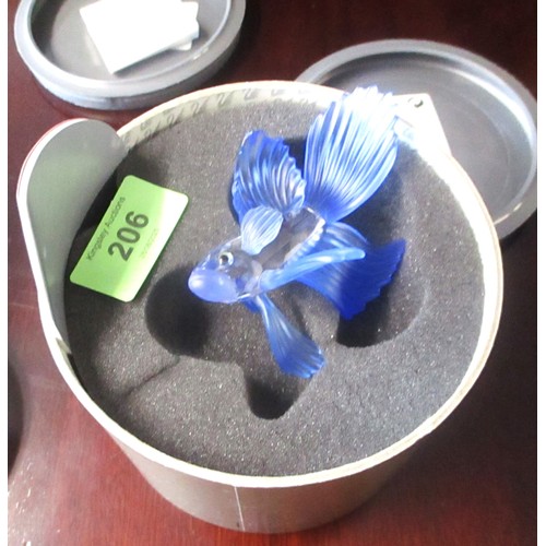 BNIB Swarovski Crystal - Fighting Fish with Blue Fins