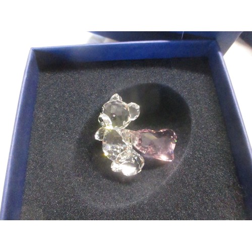 22 - Boxed Swarovski Teddy With Pink Heart