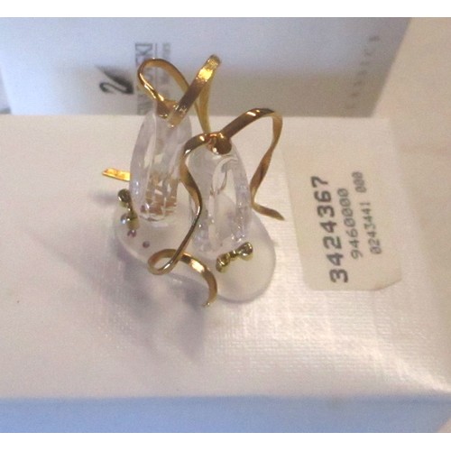 24 - Boxed Swarovski Crystal Ballet Shoes