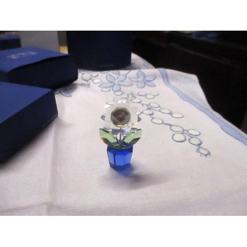 53 - Swarovski Purple Flower Pot Box (VGC)