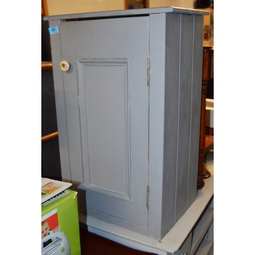 249 - Single Door Cupboard With Enamelled Handle