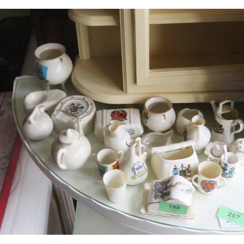 253 - A Selection of Antique Crested -ware featuring Belfast, Plymouth and a quantity of Scottish Towns (a... 