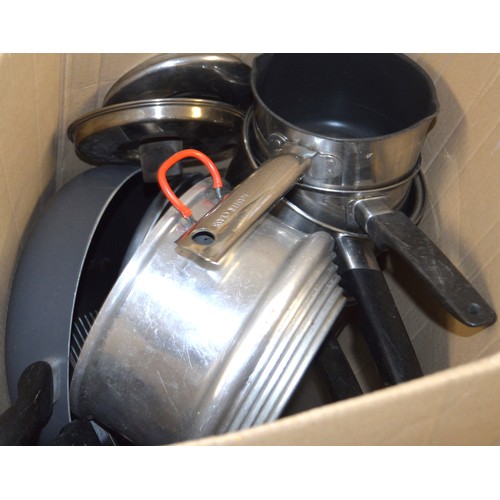 95 - Box of Cooking Pans - Approx 9 Items