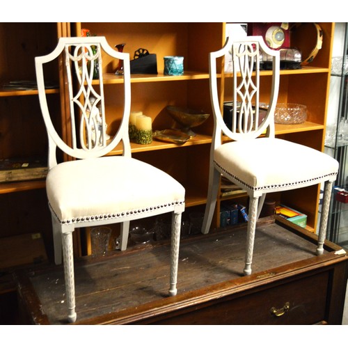 111 - Two Swedish Shabby Chic Salon Chairs