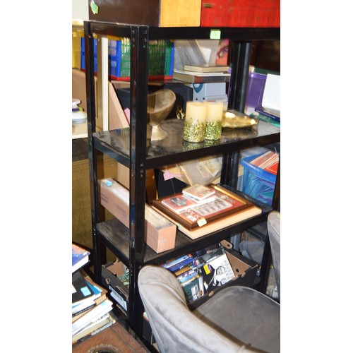 79 - Metal Four-Shelf Storage Unit