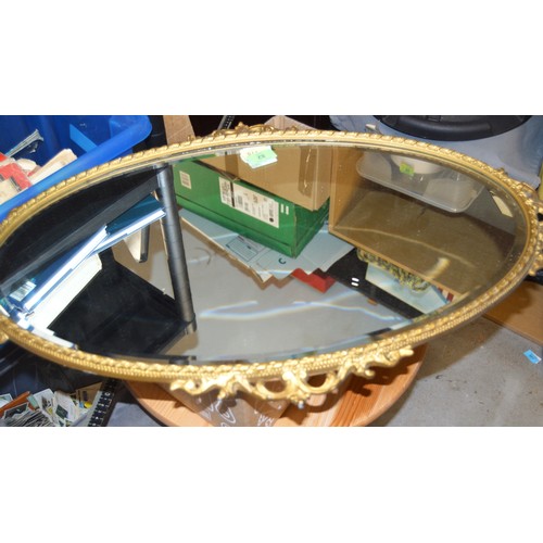 82 - Gilt Oval Mirror