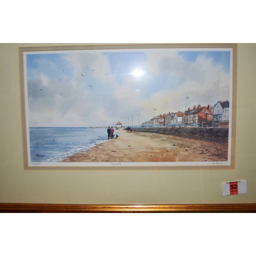 247 - Framed and Mounted Limited Edition Print by E Howe (164/500) of Hoylake Promenade