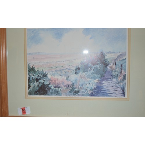 248 - Framed and Mounted Limited Edition Print by E Howe of the Boardwalk on Hoylake South Beach