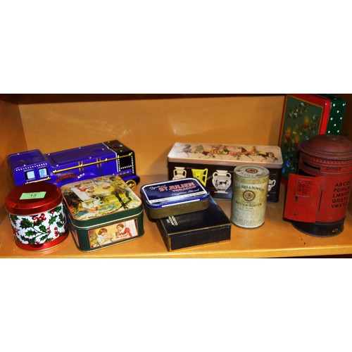 54 - Good Collection of Vintage Advertising Tins, Including Huntley & Palmers Lock Tin and Rare Players C... 