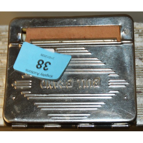 bull brand tobacco tin Tins  Tagged "Bull Brand" Bull Brand Cigarette Paper Dispenser