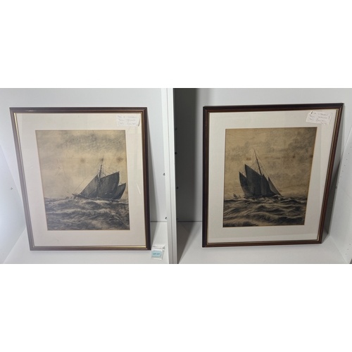 237 - Pair of chauehin pencil drawings 1921